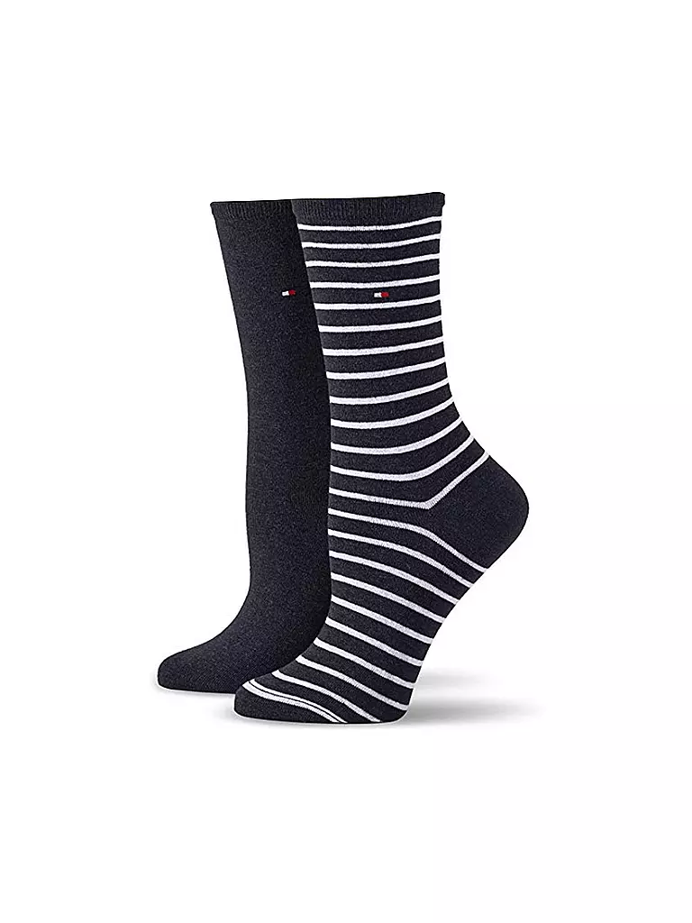 TOMMY HILFIGER Damen Socken 2 Er Pkg Midnight Blue Blau